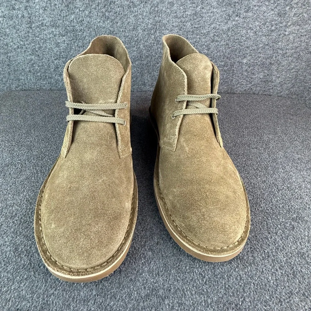 Clarks Mens 10 Bushacre‎ 3 Sand Suede Chukka Boots Crepe Sole